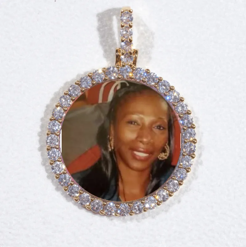 3D CIRCLE CUSTOM PICTURE PENDANT SMALL SIZE sold by The GUU Shop