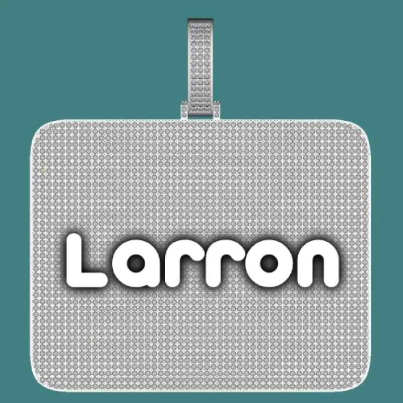 CUSTOM LETTER NECKLACE 3D BIG SQUARE sold by The GUU Shop