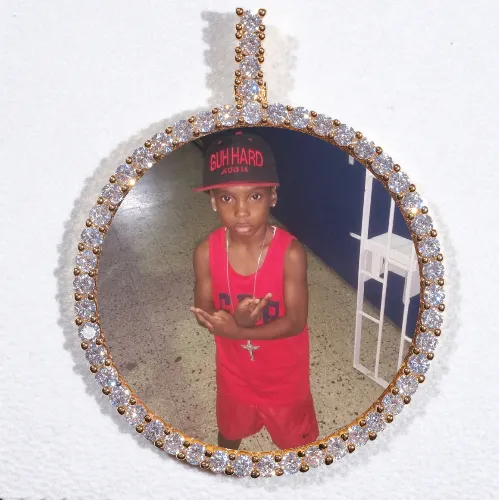 LARGE 3D CIRCLE CUSTOM PICTURE PENDANT sold by The GUU Shop