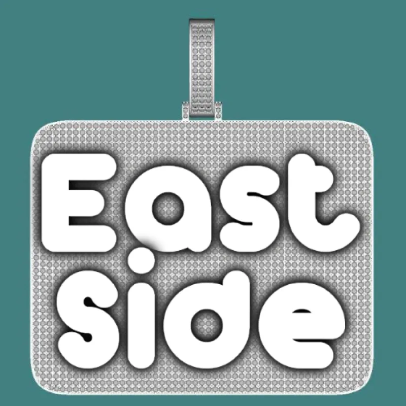 CUSTOM LETTER NECKLACE 3D BIG SQUARE sold by The GUU Shop