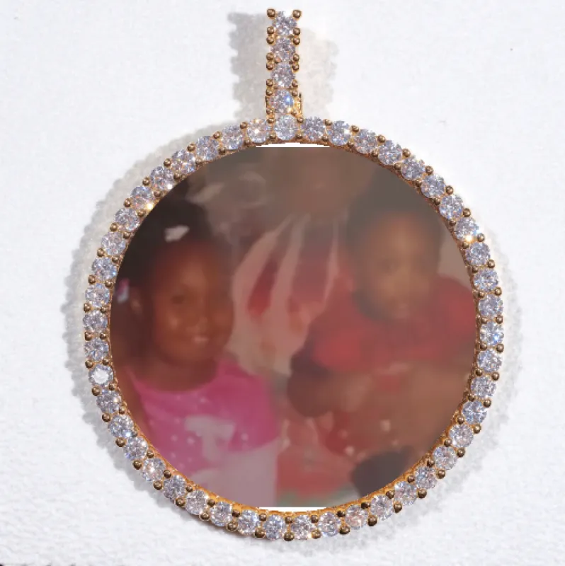 LARGE 3D CIRCLE CUSTOM PICTURE PENDANT sold by The GUU Shop