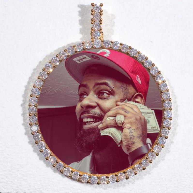 LARGE 3D CIRCLE CUSTOM PICTURE PENDANT sold by The GUU Shop