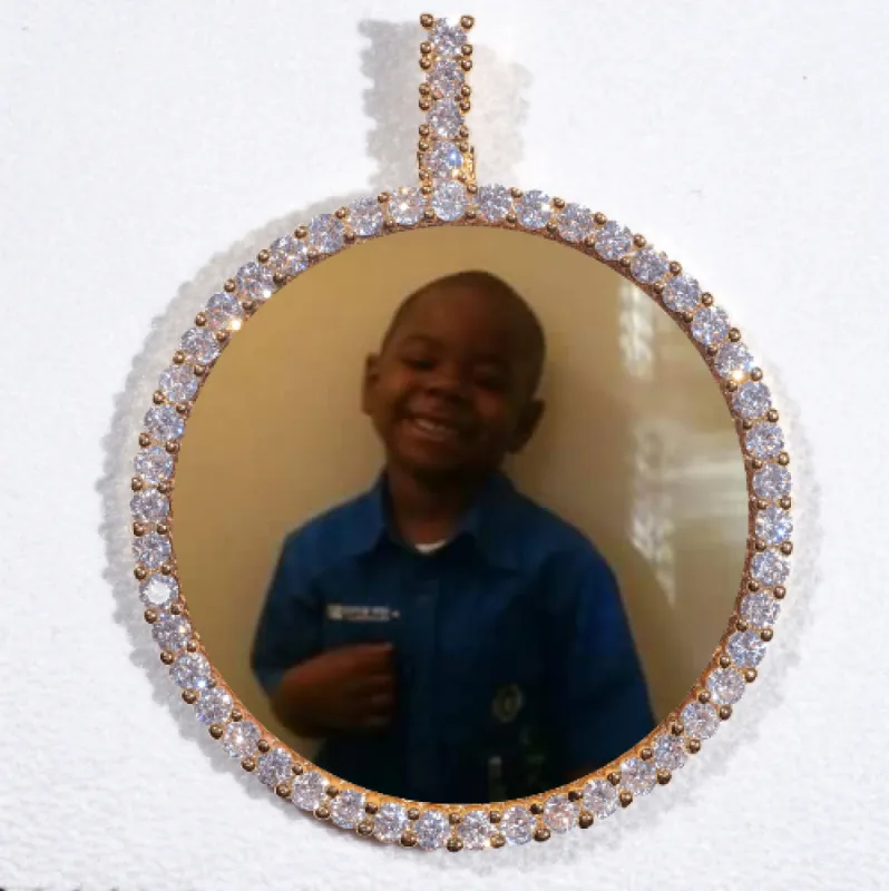 LARGE 3D CIRCLE CUSTOM PICTURE PENDANT sold by The GUU Shop