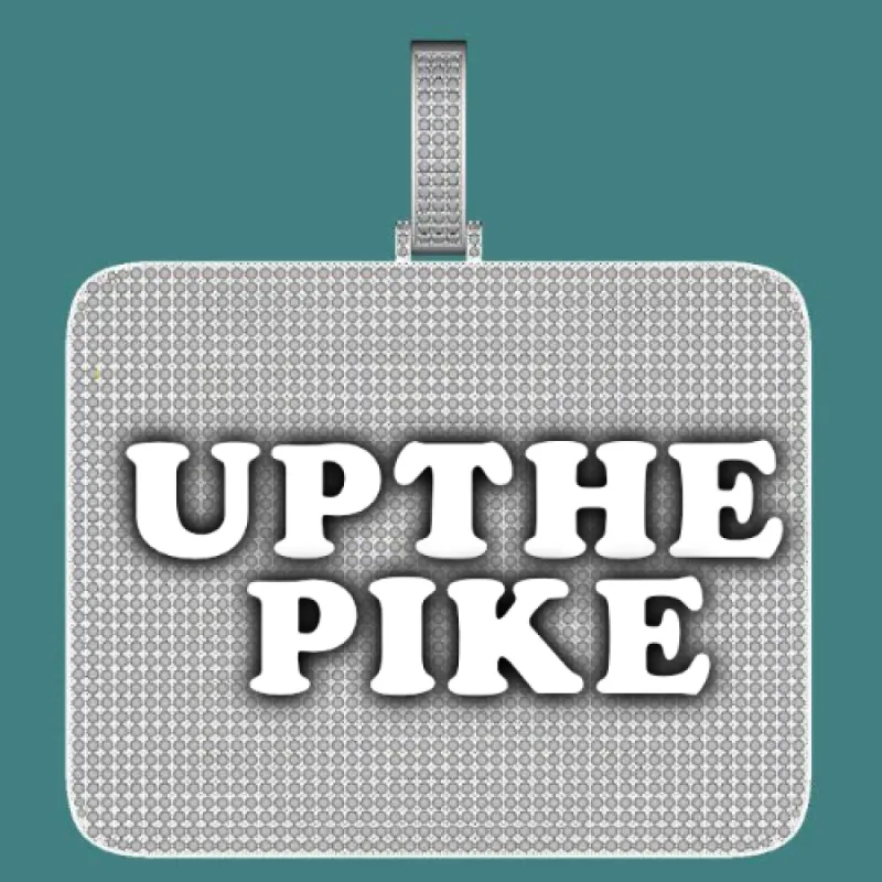 CUSTOM LETTER NECKLACE 3D BIG SQUARE sold by The GUU Shop