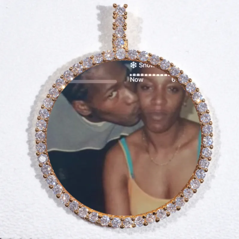 LARGE 3D CIRCLE CUSTOM PICTURE PENDANT sold by The GUU Shop