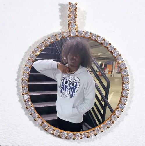 LARGE 3D CIRCLE CUSTOM PICTURE PENDANT sold by The GUU Shop