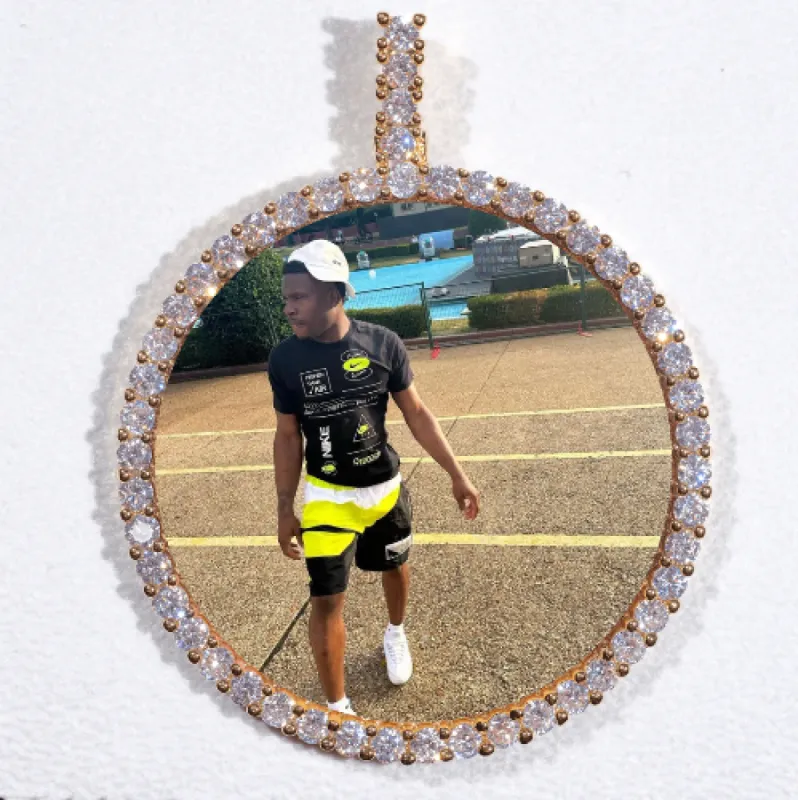 LARGE 3D CIRCLE CUSTOM PICTURE PENDANT sold by The GUU Shop