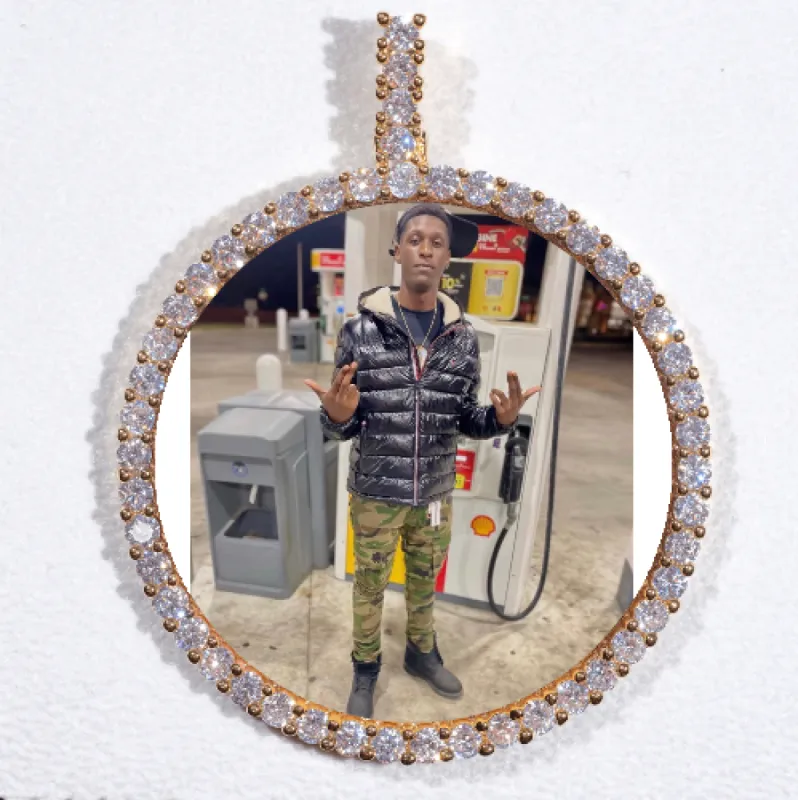 LARGE 3D CIRCLE CUSTOM PICTURE PENDANT sold by The GUU Shop