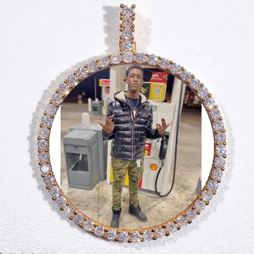 LARGE 3D CIRCLE CUSTOM PICTURE PENDANT sold by The GUU Shop