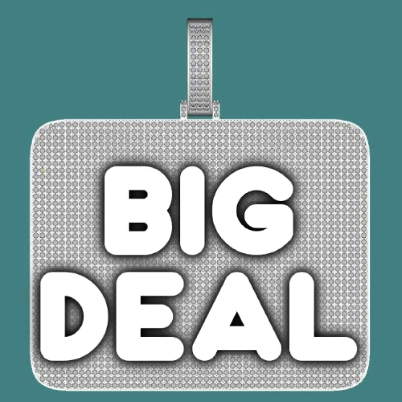 CUSTOM LETTER NECKLACE 3D BIG SQUARE sold by The GUU Shop