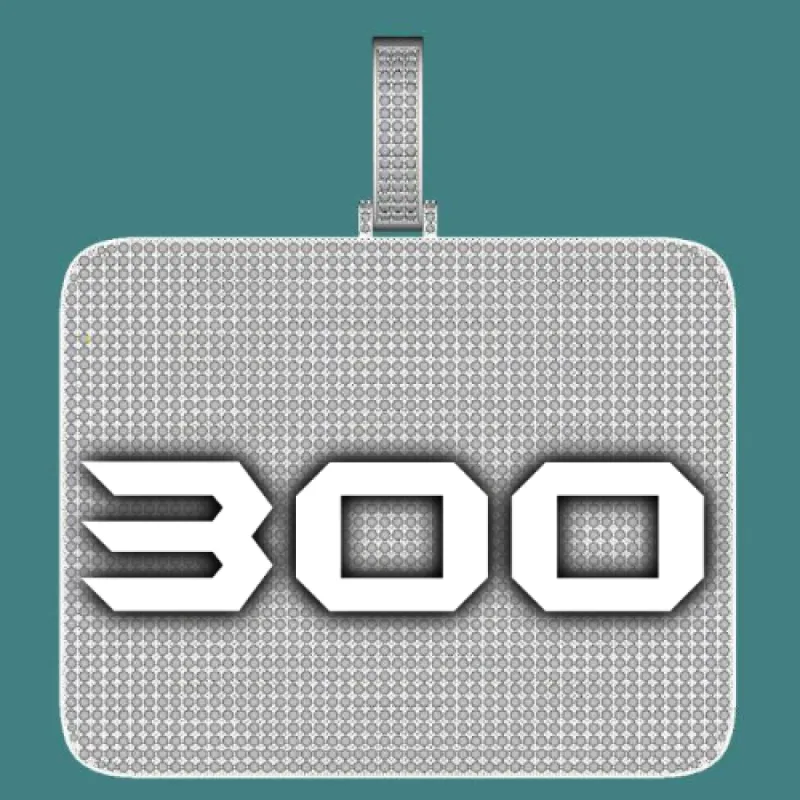 CUSTOM LETTER NECKLACE 3D BIG SQUARE sold by The GUU Shop