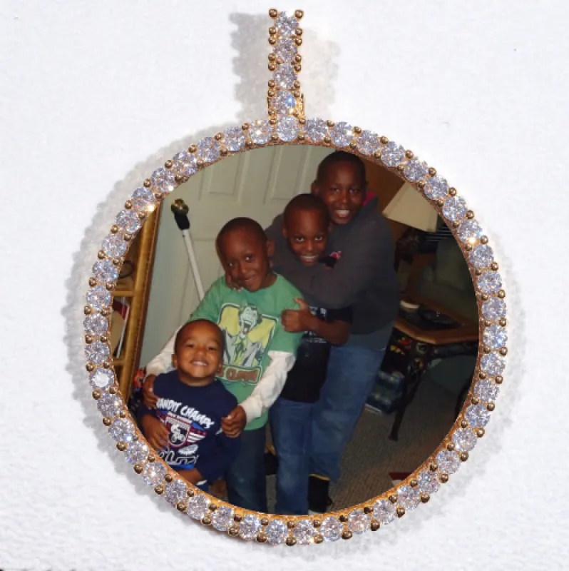 LARGE 3D CIRCLE CUSTOM PICTURE PENDANT sold by The GUU Shop