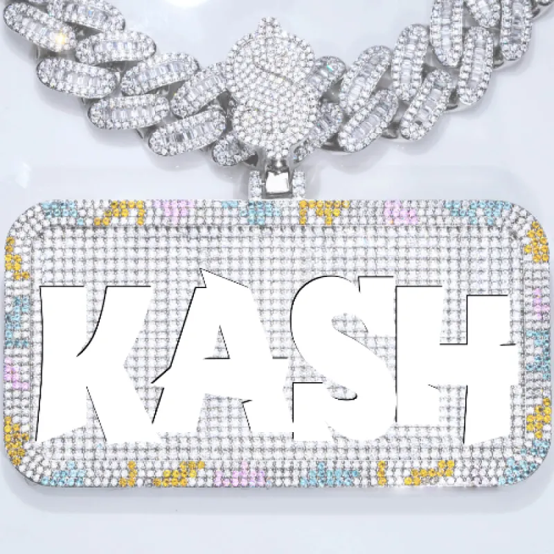 CUSTOM LETTER NECKLACE 3D COLORFUL SQUARE sold by The GUU Shop