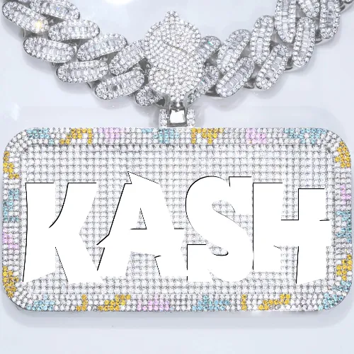 CUSTOM LETTER NECKLACE 3D COLORFUL SQUARE sold by The GUU Shop