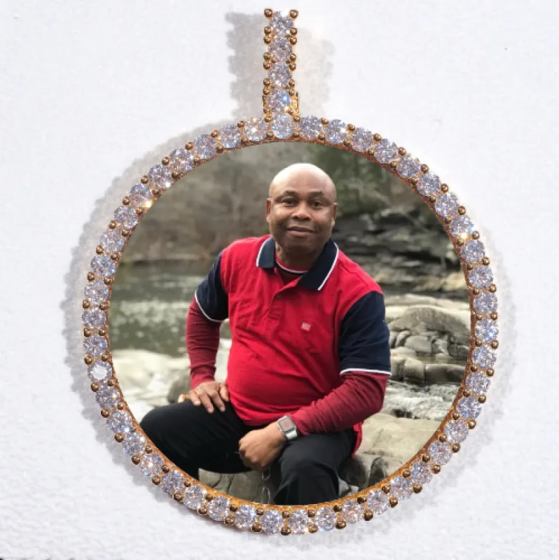 LARGE 3D CIRCLE CUSTOM PICTURE PENDANT sold by The GUU Shop