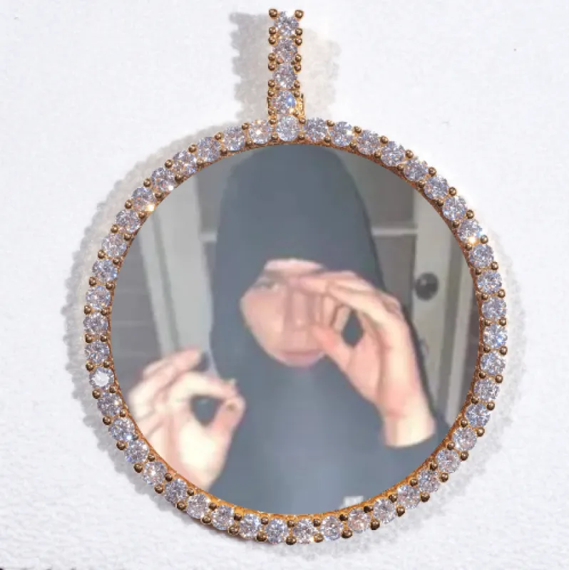 LARGE 3D CIRCLE CUSTOM PICTURE PENDANT sold by The GUU Shop