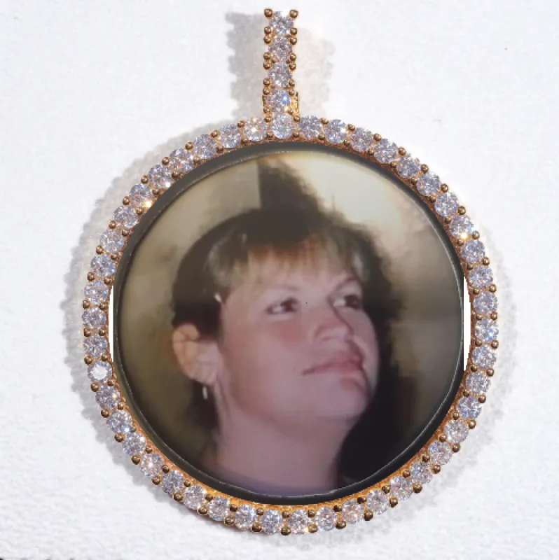 LARGE 3D CIRCLE CUSTOM PICTURE PENDANT sold by The GUU Shop