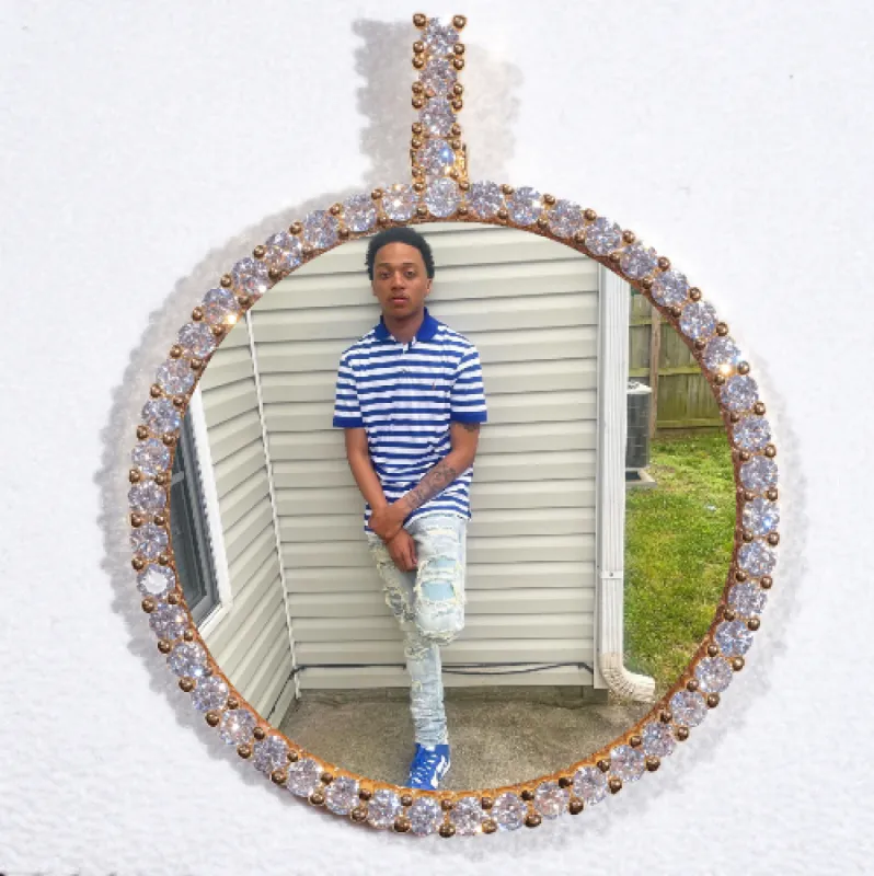 LARGE 3D CIRCLE CUSTOM PICTURE PENDANT sold by The GUU Shop