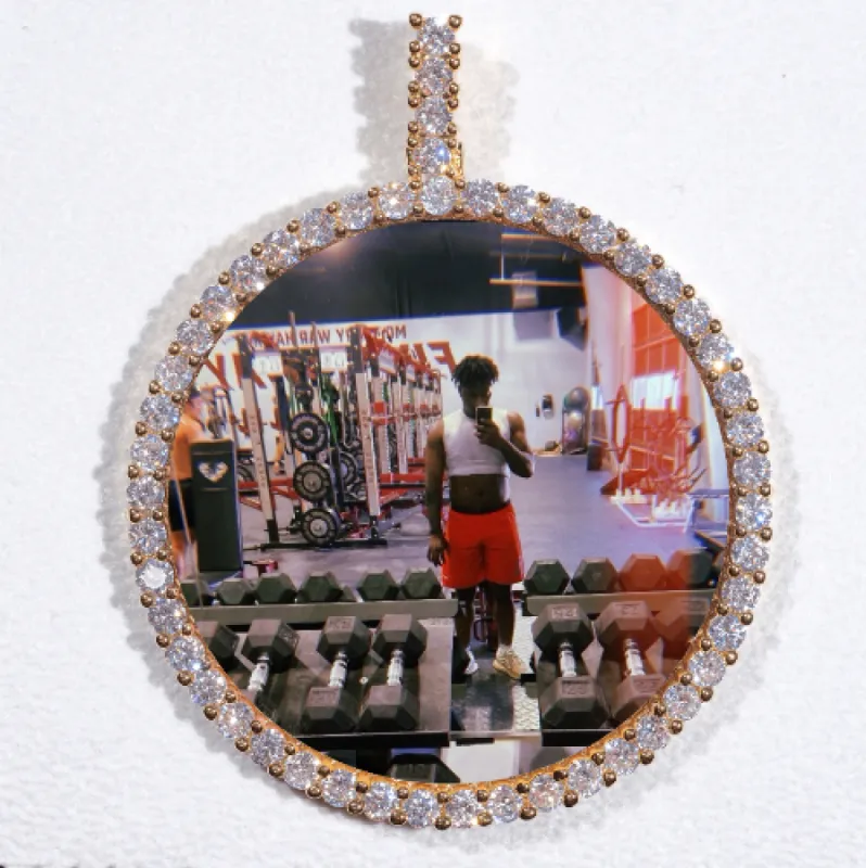 LARGE 3D CIRCLE CUSTOM PICTURE PENDANT sold by The GUU Shop