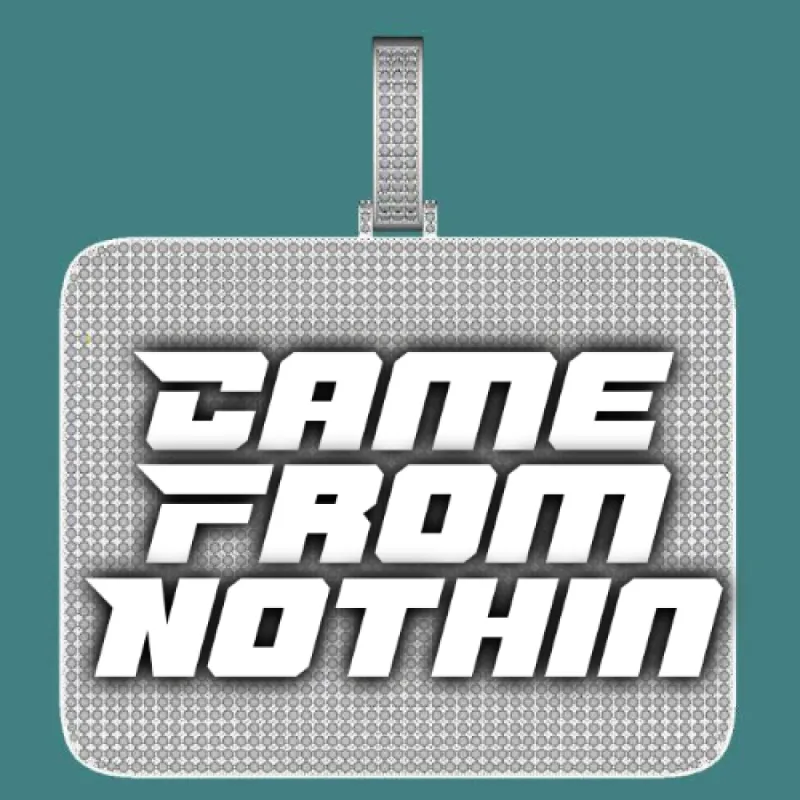 CUSTOM LETTER NECKLACE 3D BIG SQUARE sold by The GUU Shop