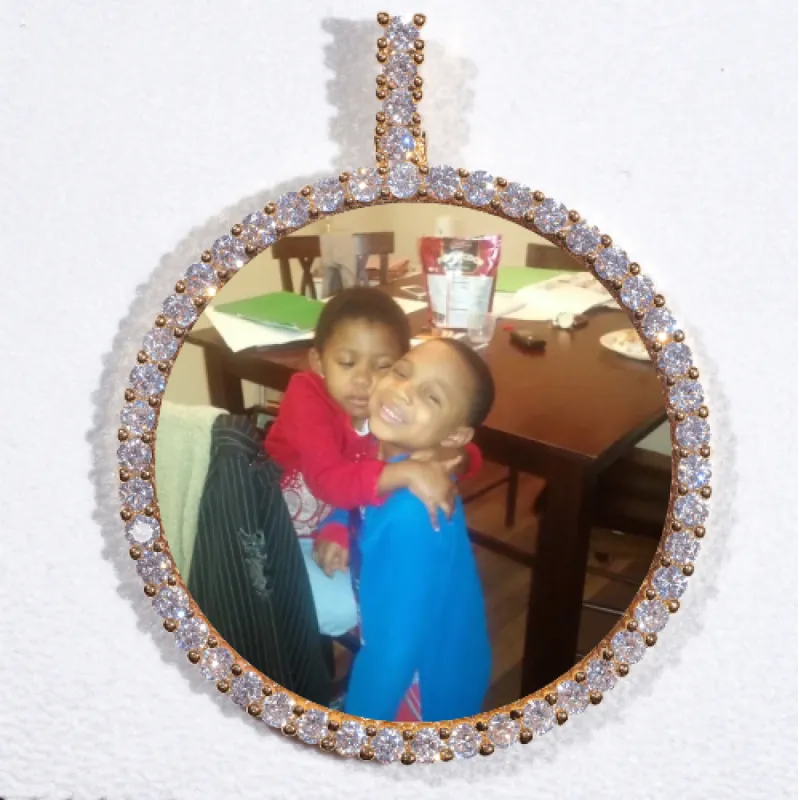 LARGE 3D CIRCLE CUSTOM PICTURE PENDANT sold by The GUU Shop