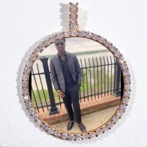 LARGE 3D CIRCLE CUSTOM PICTURE PENDANT sold by The GUU Shop
