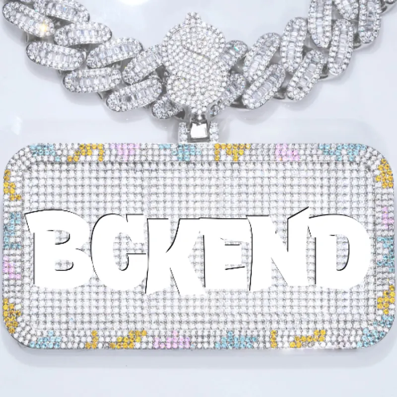 CUSTOM LETTER NECKLACE 3D COLORFUL SQUARE sold by The GUU Shop