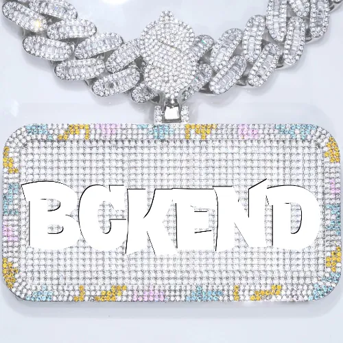 CUSTOM LETTER NECKLACE 3D COLORFUL SQUARE sold by The GUU Shop