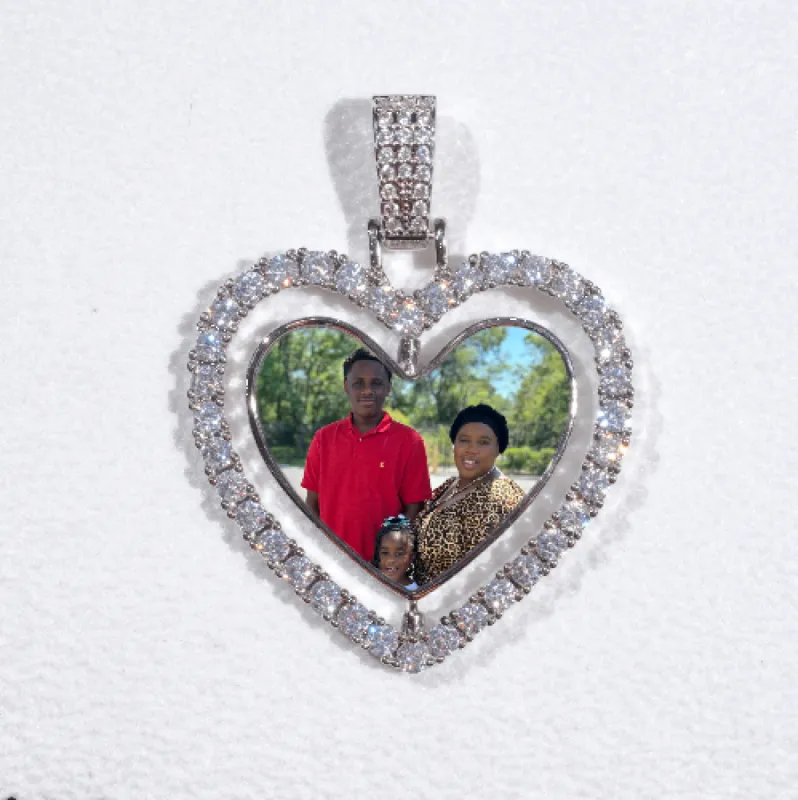 3D Spinning 2-Faced Heart Custom Picture Pendant sold by The GUU Shop