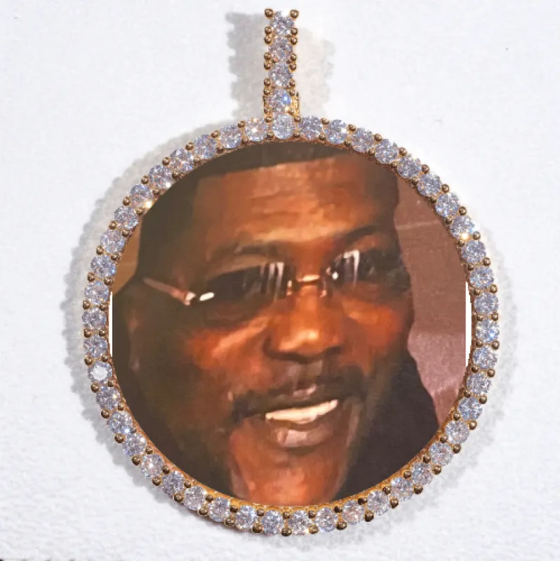 LARGE 3D CIRCLE CUSTOM PICTURE PENDANT sold by The GUU Shop