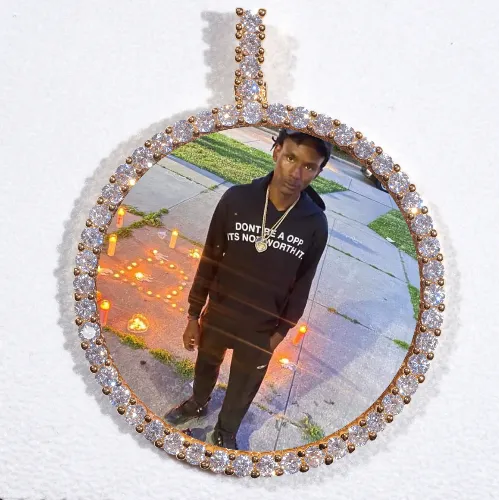 LARGE 3D CIRCLE CUSTOM PICTURE PENDANT sold by The GUU Shop