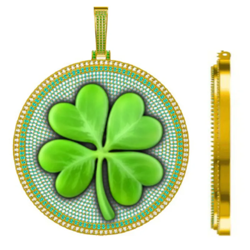 CUSTOM LETTER NECKLACE 3D BIG DISC sold by The GUU Shop