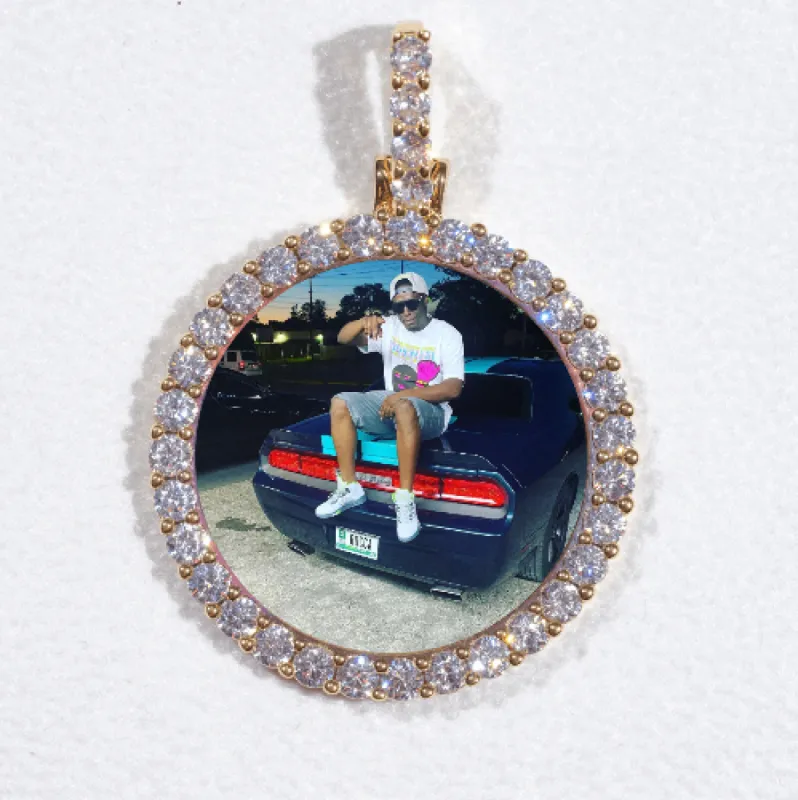 3D CIRCLE CUSTOM PICTURE PENDANT SMALL SIZE sold by The GUU Shop