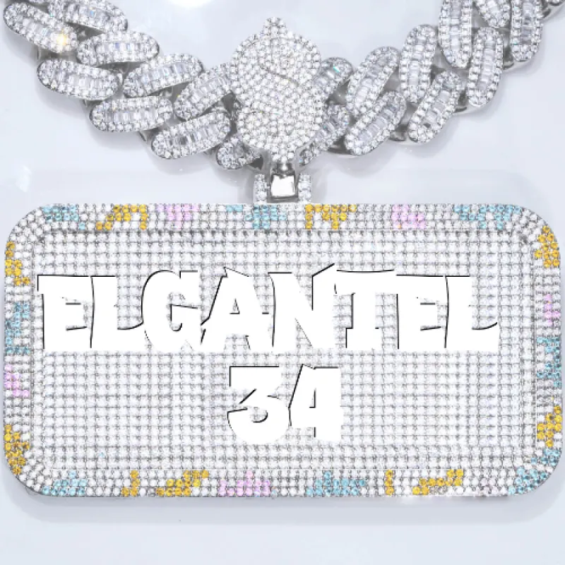 CUSTOM LETTER NECKLACE 3D COLORFUL SQUARE sold by The GUU Shop