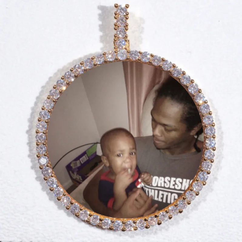 LARGE 3D CIRCLE CUSTOM PICTURE PENDANT sold by The GUU Shop