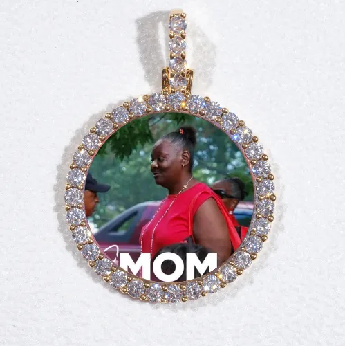 3D CIRCLE CUSTOM PICTURE PENDANT SMALL SIZE sold by The GUU Shop