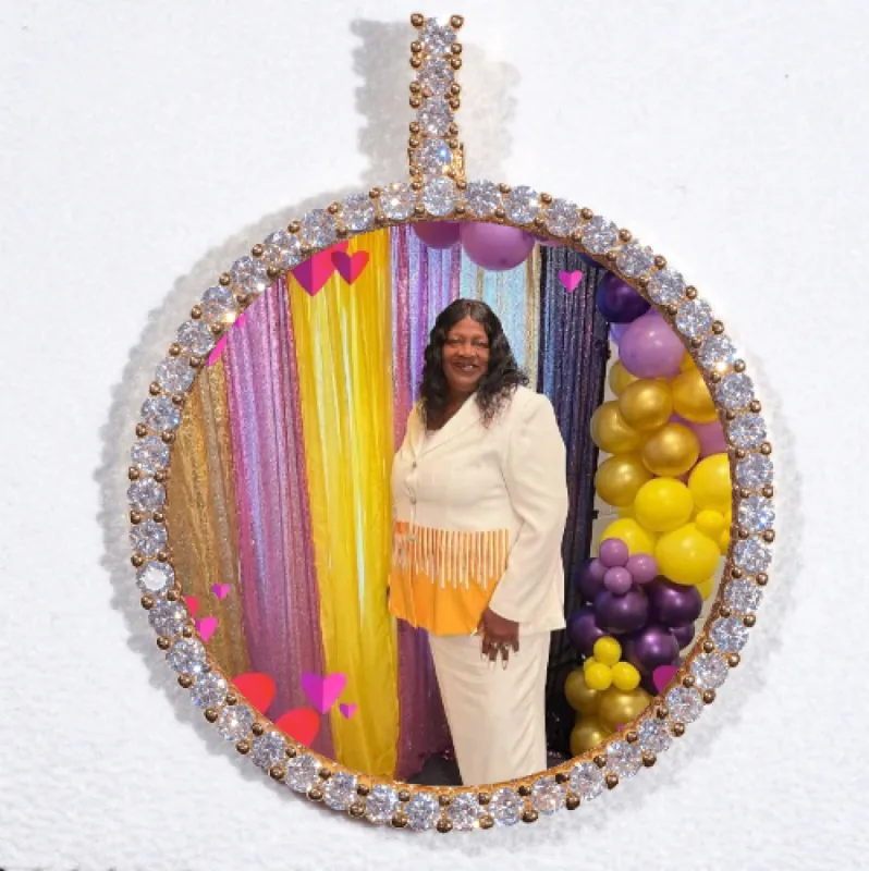 LARGE 3D CIRCLE CUSTOM PICTURE PENDANT sold by The GUU Shop