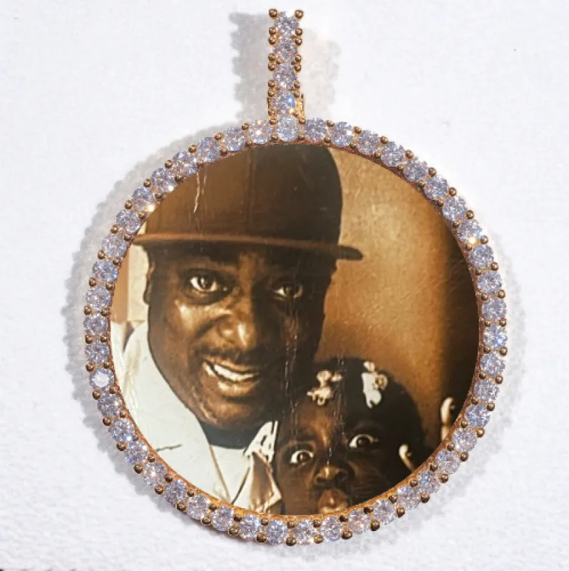 LARGE 3D CIRCLE CUSTOM PICTURE PENDANT sold by The GUU Shop