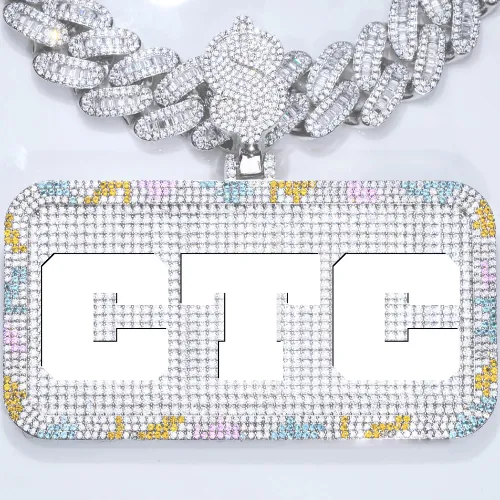 CUSTOM LETTER NECKLACE 3D COLORFUL SQUARE sold by The GUU Shop