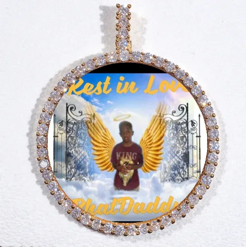 LARGE 3D CIRCLE CUSTOM PICTURE PENDANT sold by The GUU Shop