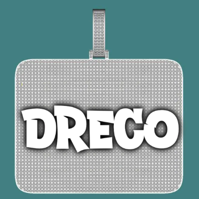 CUSTOM LETTER NECKLACE 3D BIG SQUARE sold by The GUU Shop