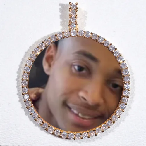 LARGE 3D CIRCLE CUSTOM PICTURE PENDANT sold by The GUU Shop