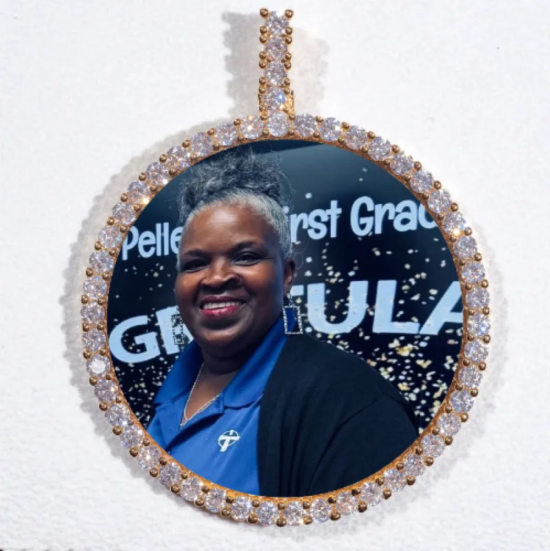 LARGE 3D CIRCLE CUSTOM PICTURE PENDANT sold by The GUU Shop