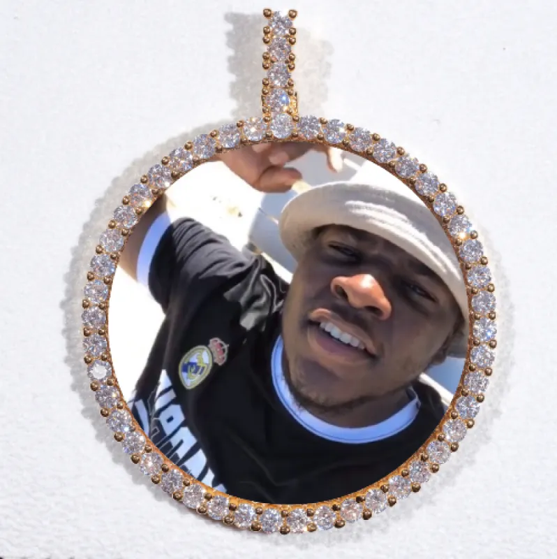 LARGE 3D CIRCLE CUSTOM PICTURE PENDANT sold by The GUU Shop