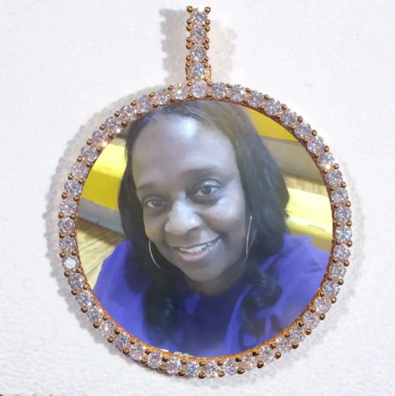 LARGE 3D CIRCLE CUSTOM PICTURE PENDANT sold by The GUU Shop