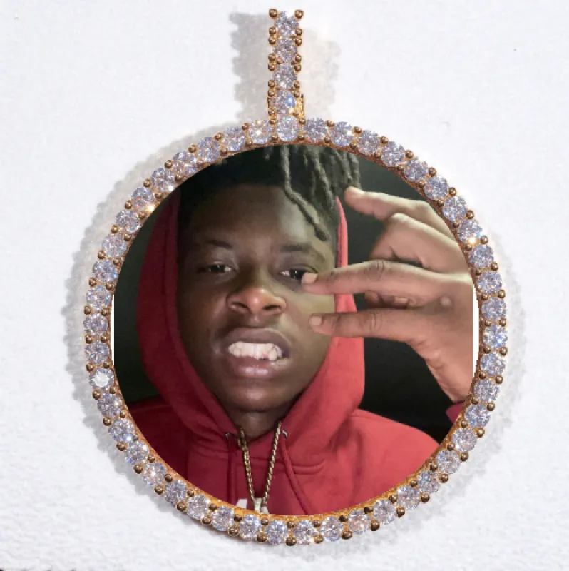 LARGE 3D CIRCLE CUSTOM PICTURE PENDANT sold by The GUU Shop