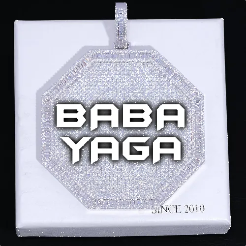 CUSTOM LETTER NECKLACE 3D BIG OCTAGON sold by The GUU Shop