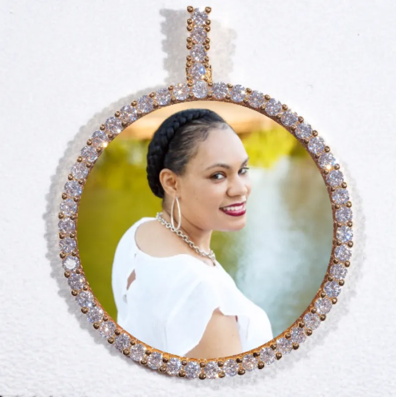 LARGE 3D CIRCLE CUSTOM PICTURE PENDANT sold by The GUU Shop