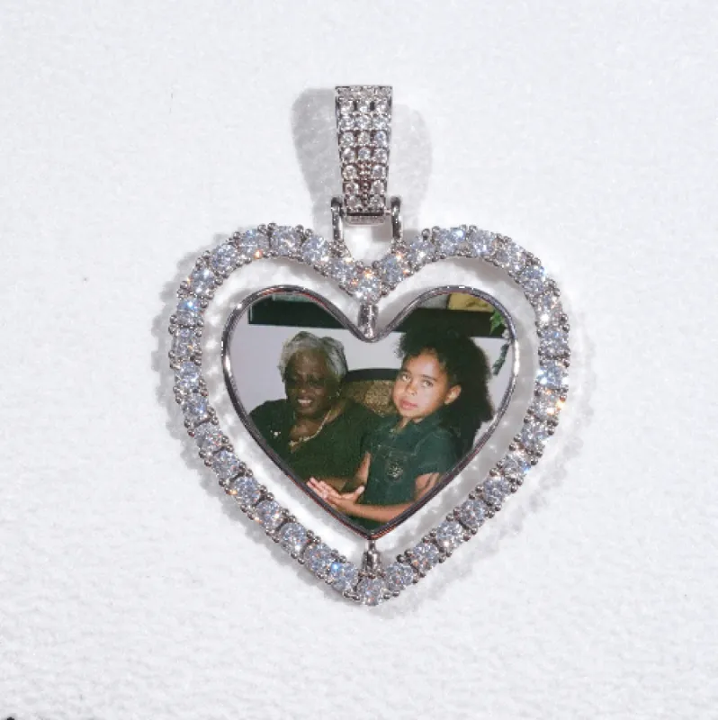 3D Spinning 2-Faced Heart Custom Picture Pendant sold by The GUU Shop