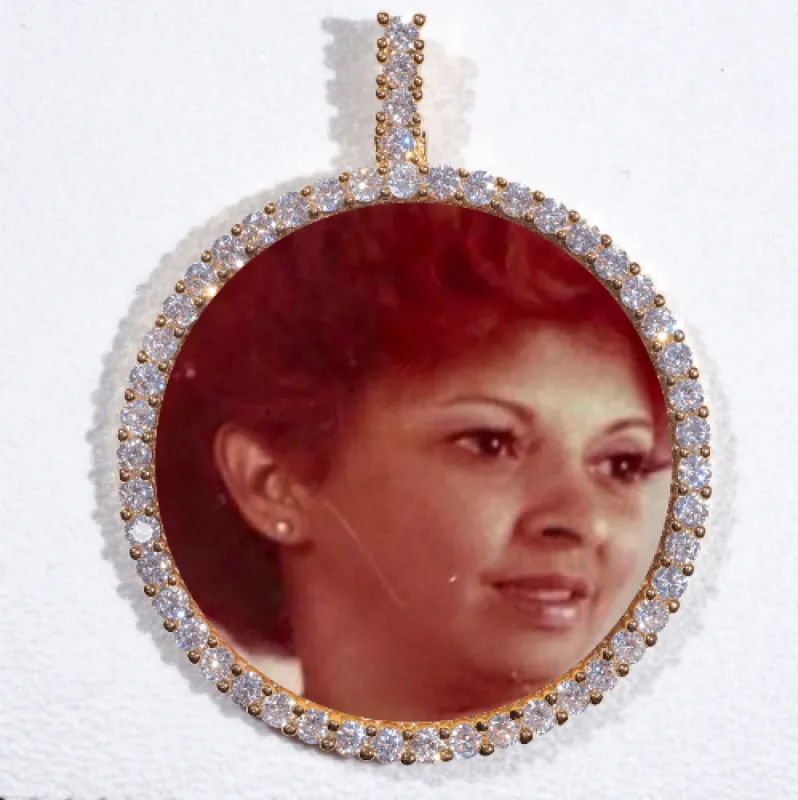 LARGE 3D CIRCLE CUSTOM PICTURE PENDANT sold by The GUU Shop